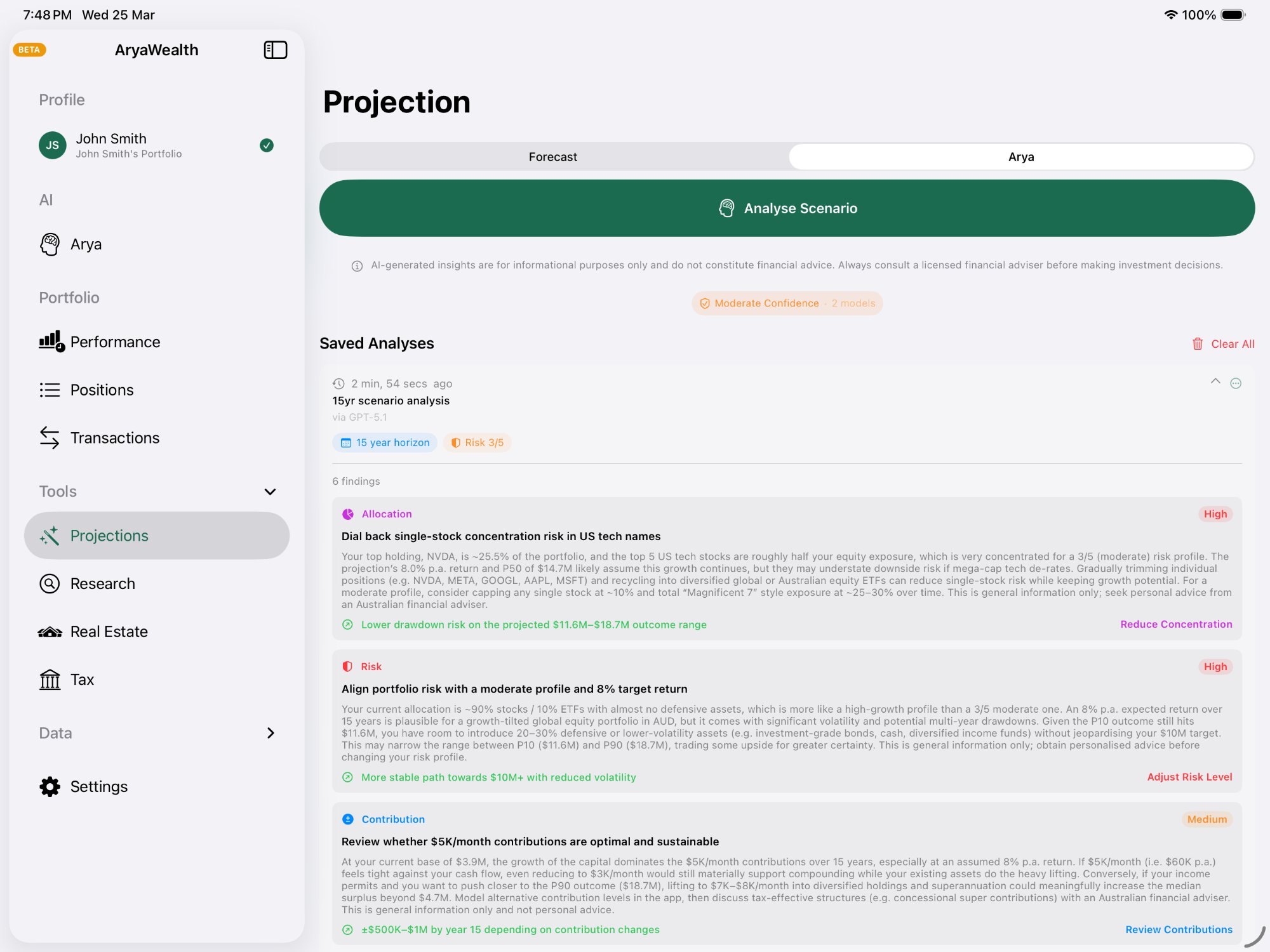 AI-powered scenario analysis findings